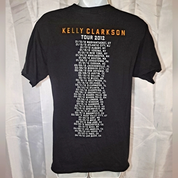Vintage Kelly Clarkson 2012 Concert Tour T-shirt Women's Small Blk Collector's - Picture 3 of 9